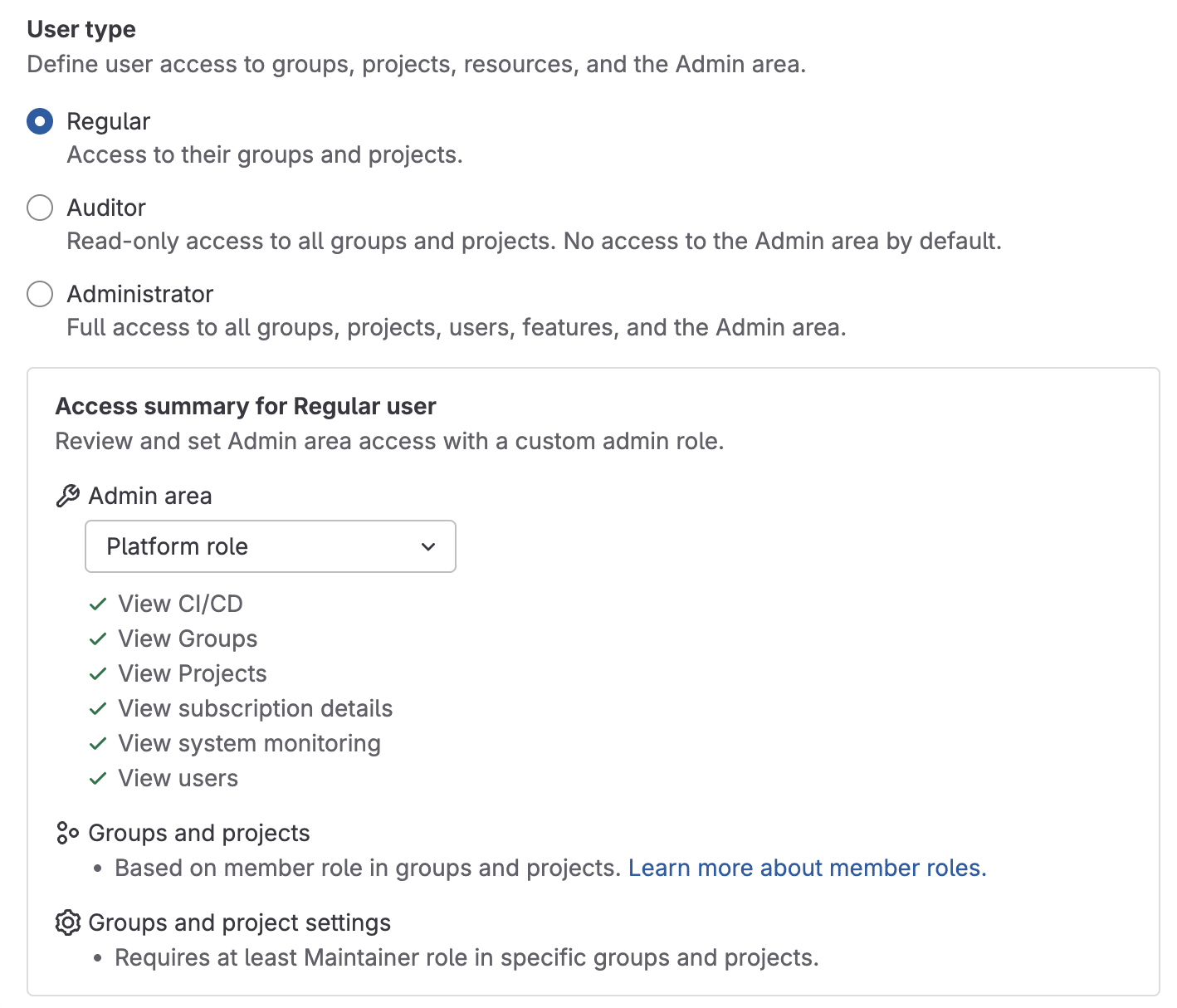 Custom Admin Role