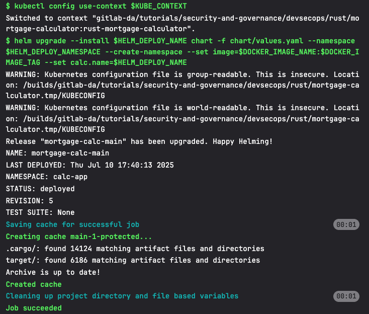 Kubernetes output