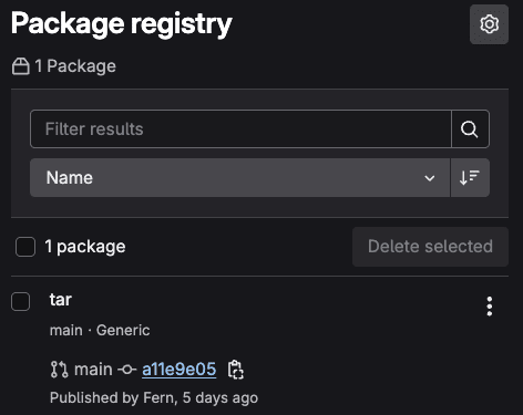 Package Registry