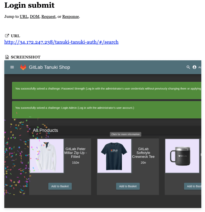 Auth report
