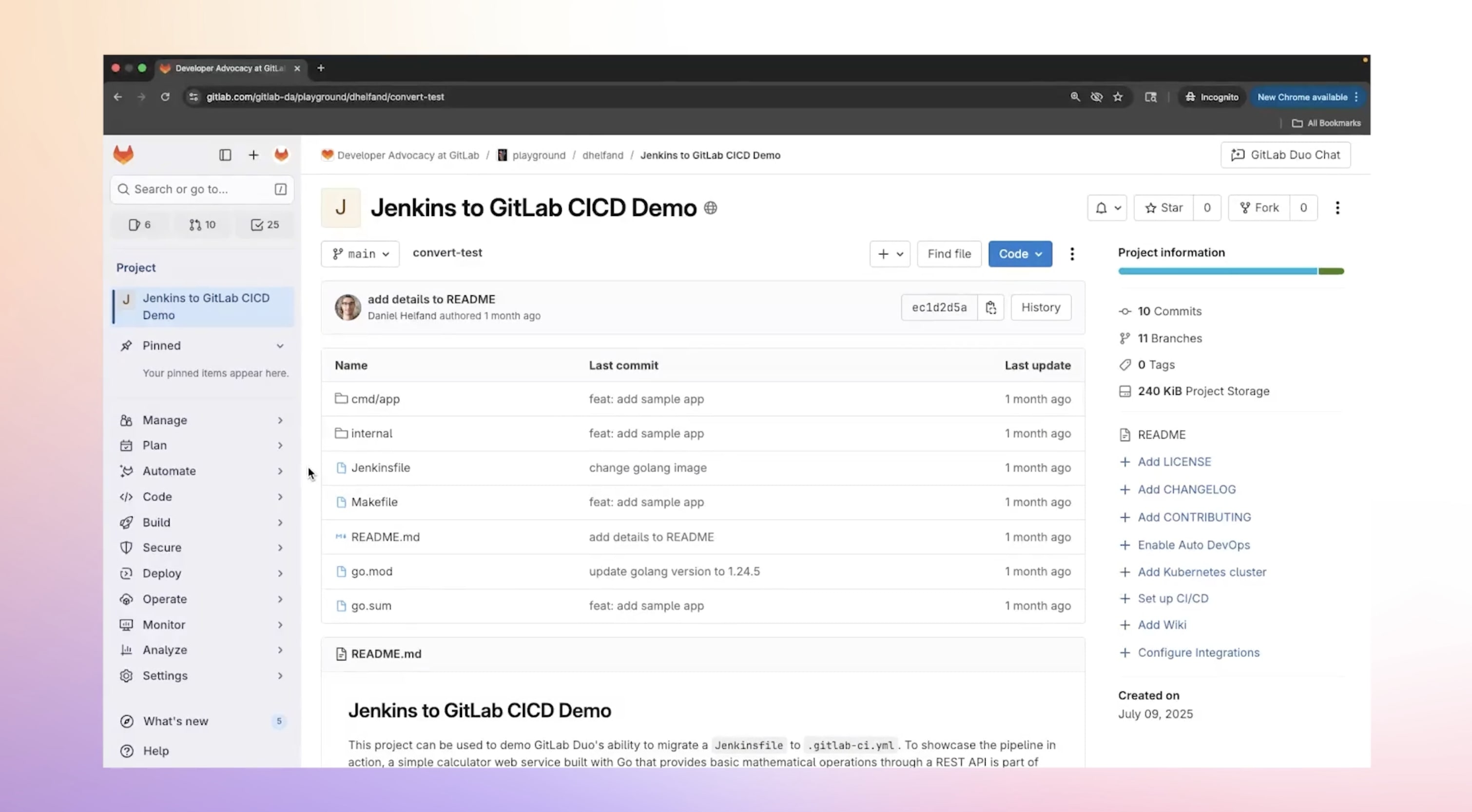 GitLab feature video