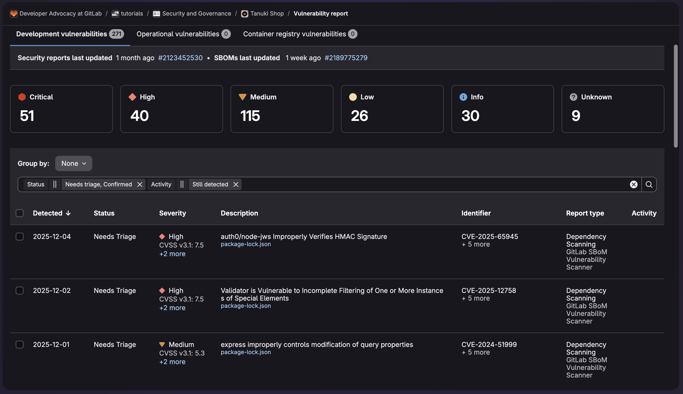 Vulnerability Report