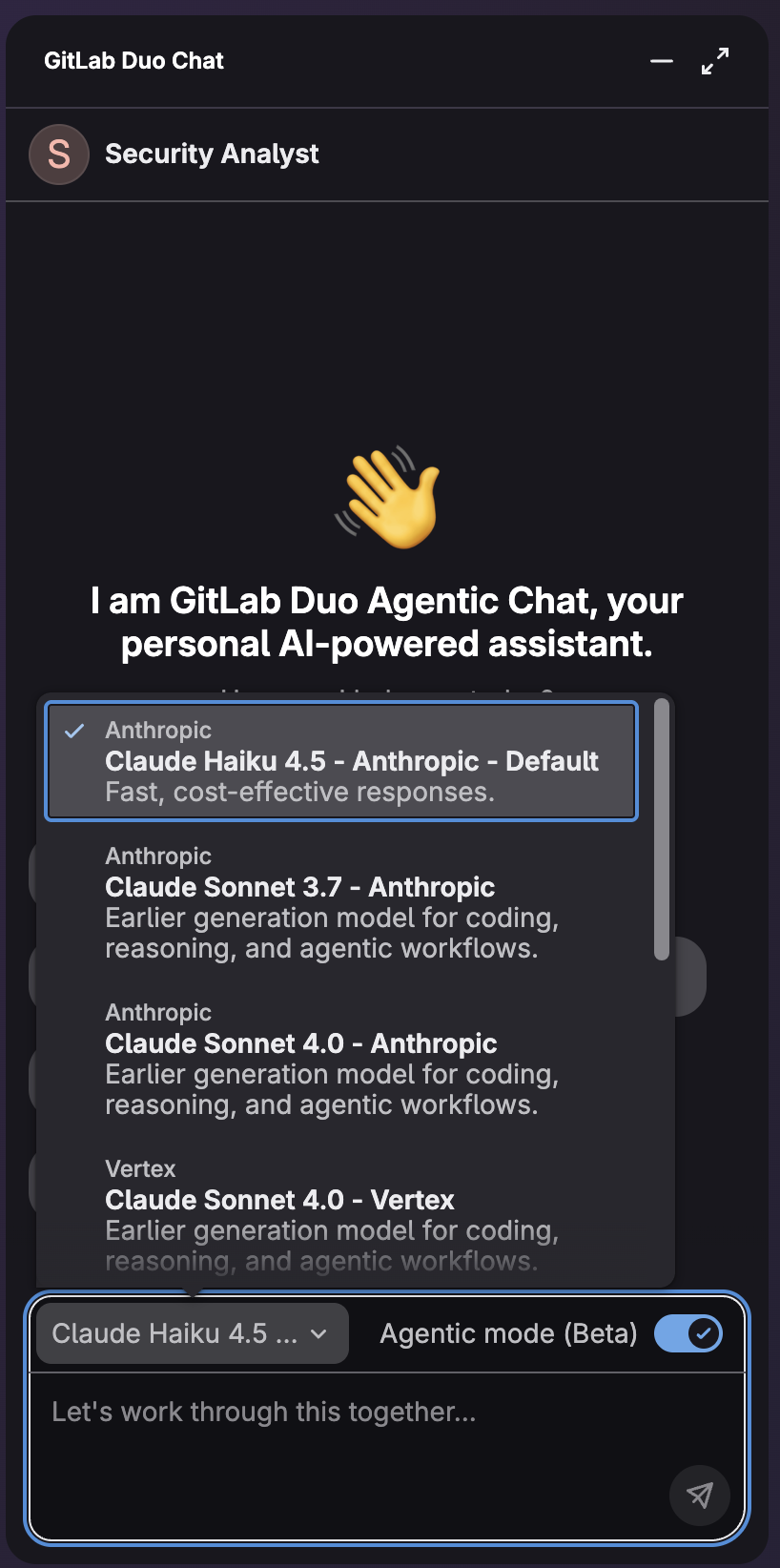 Security Analyst Agent - Model Selection