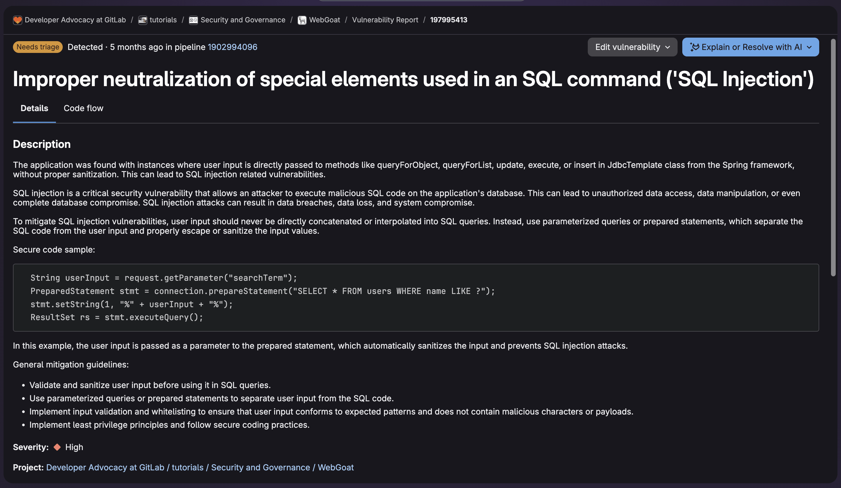 Vulnerability Page 1