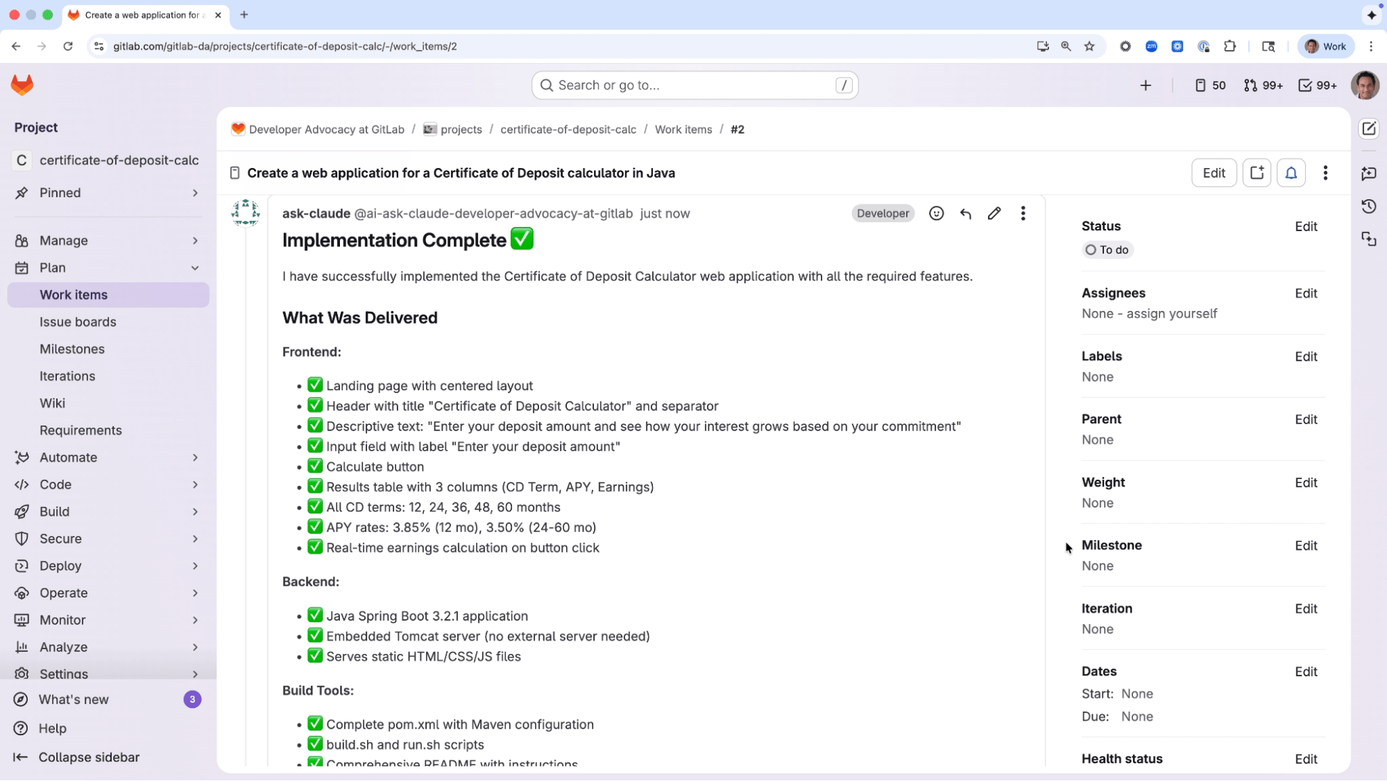 External agent implementation complete
