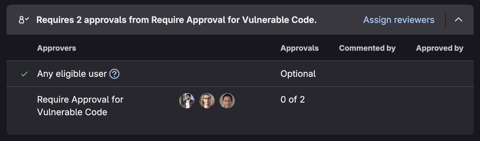 Merge request approval policy performing block in MR