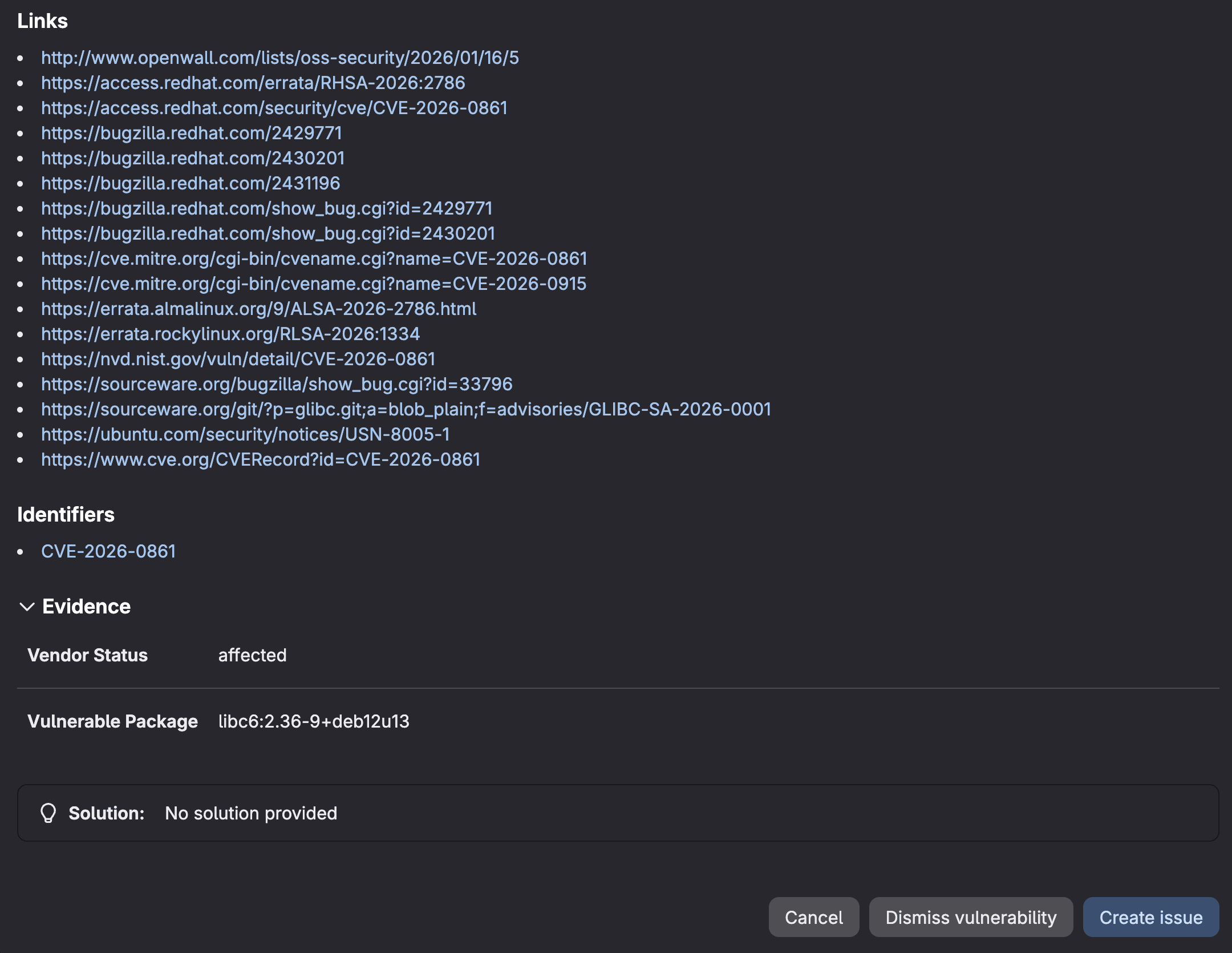 GitLab Security View details in MR