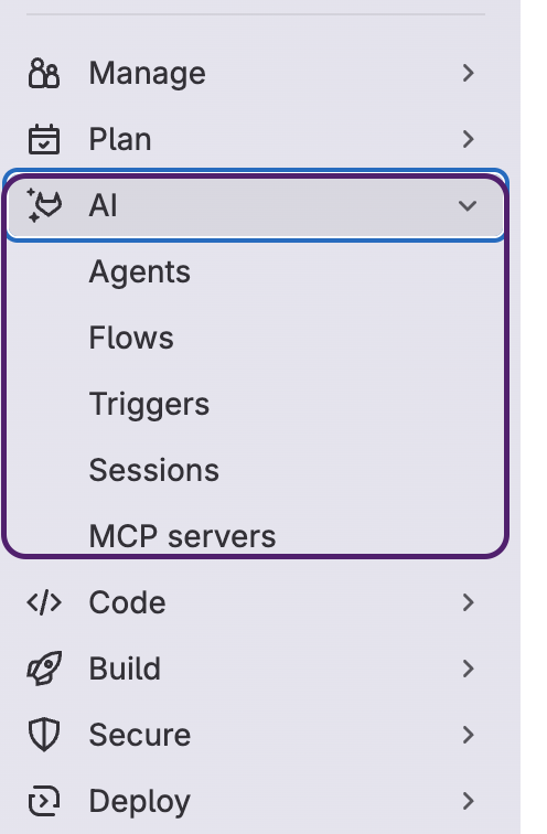 AI menu