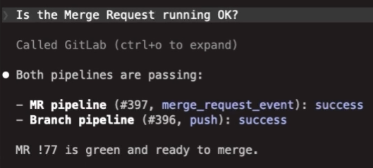 Claude Code ruft den MR-Pipeline-Status mit MCP-Werkzeugen ab