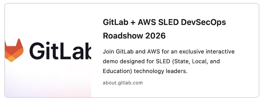 GitLab + AWS SLED