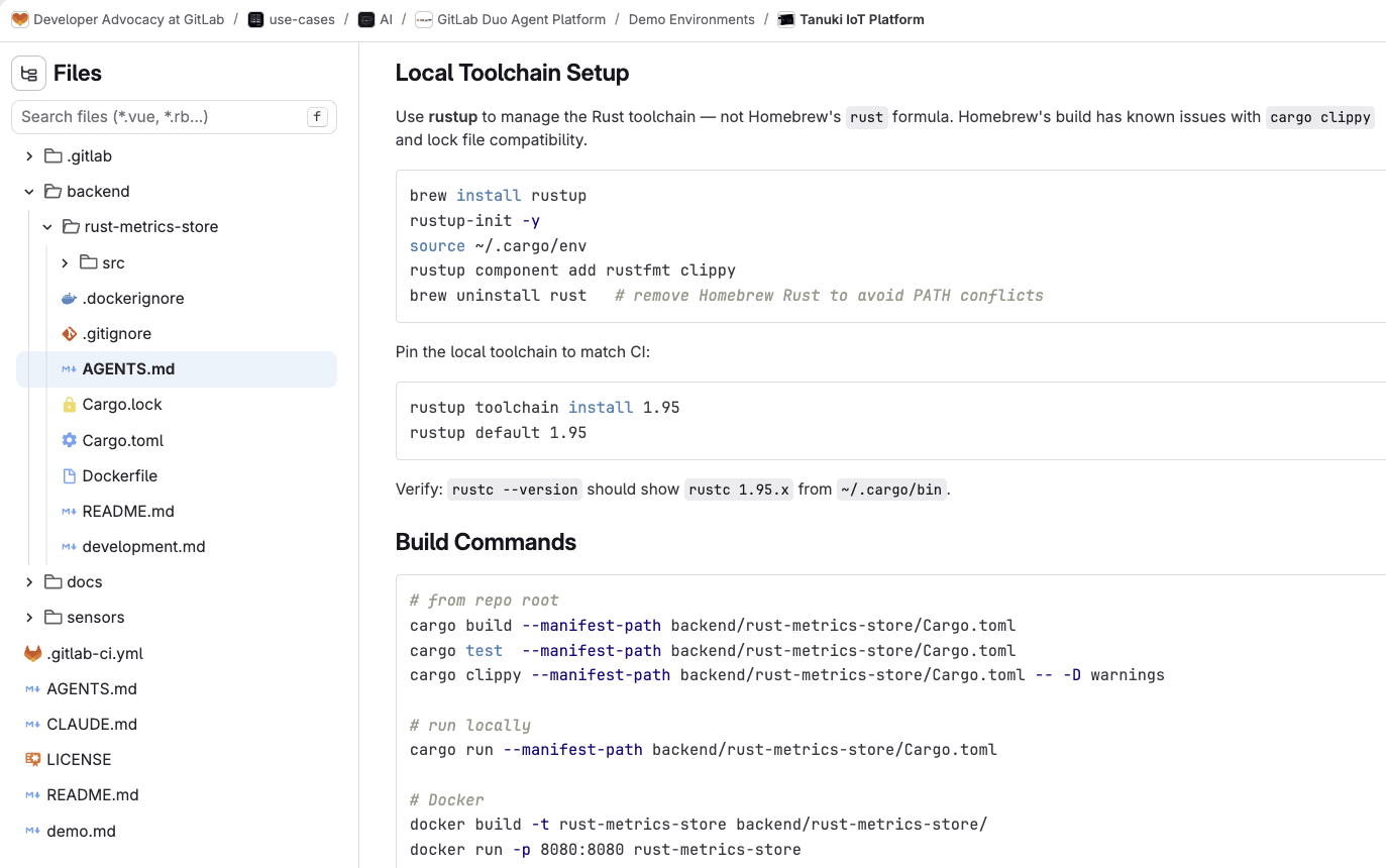 Merge request comments with GitLab Duo Code Review and local tests screenshot.