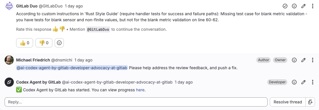 GitLab issue with proposal, functional requirements, behavior, non-functional requirements, and implementation notes.