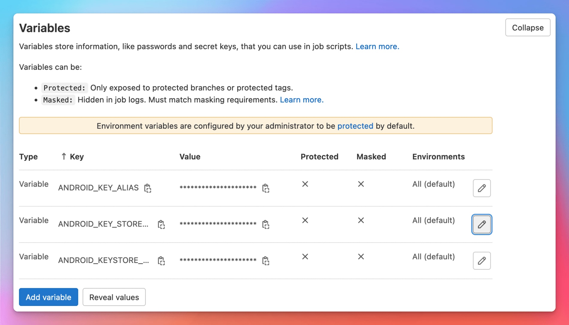 List Secure Files