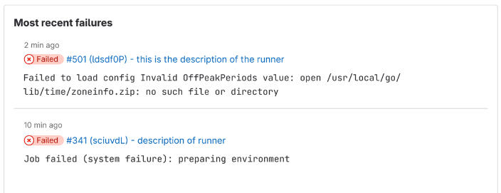 Runner failures