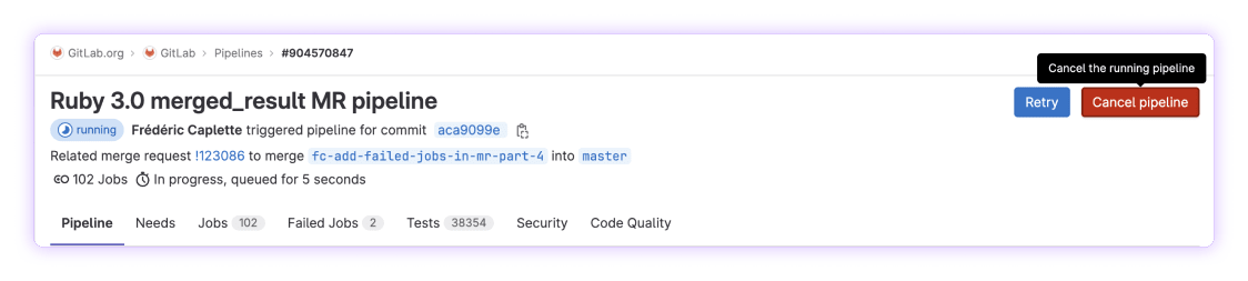 image of cancel pipeline label
