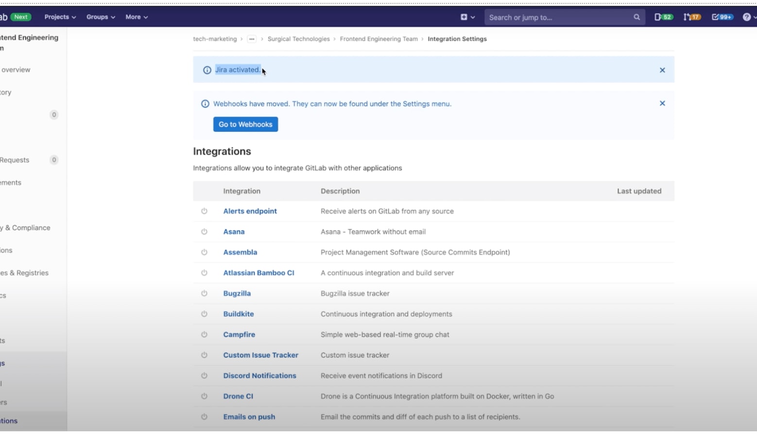Active Jira
Integration