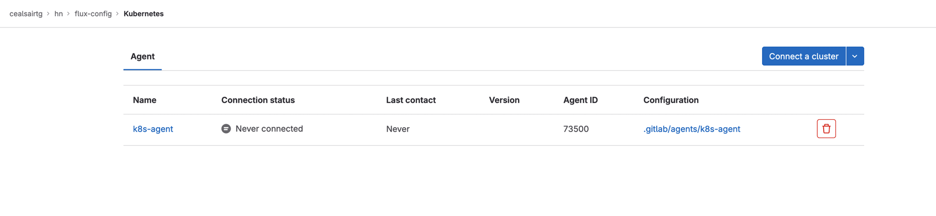 agent-not-connected
