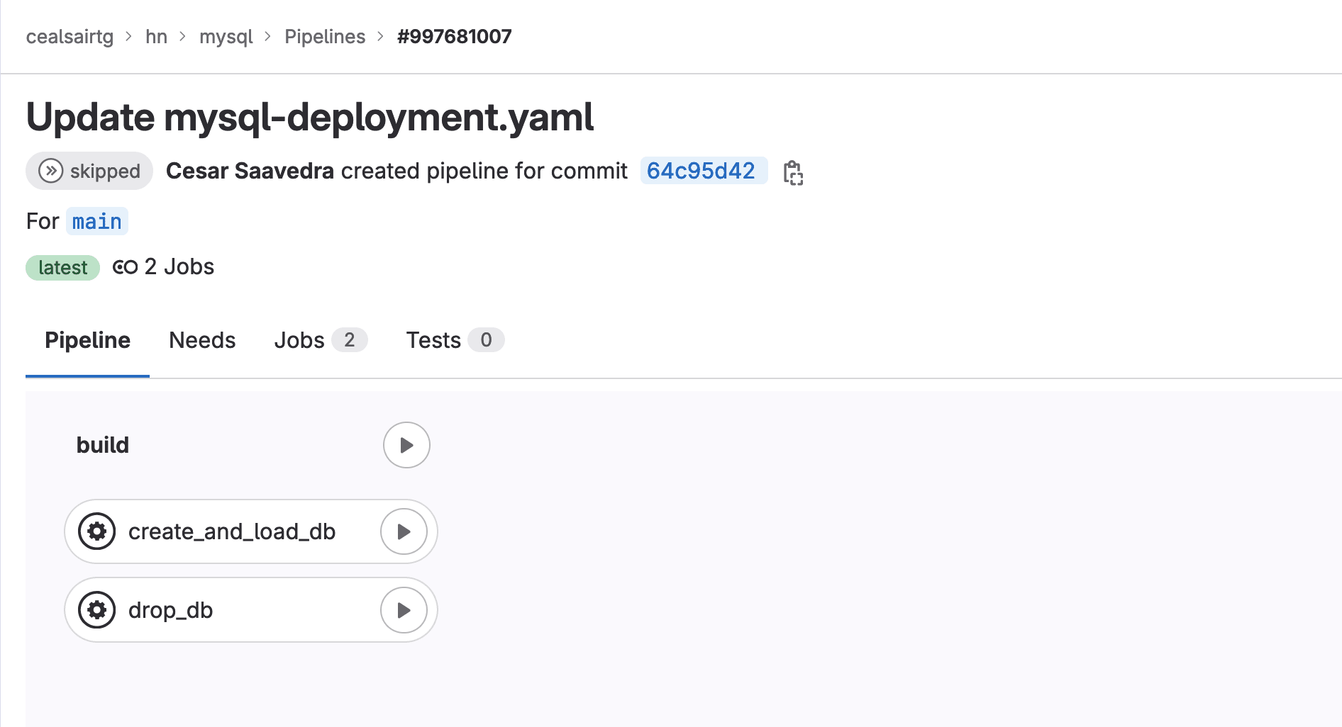 mysql-pipeline