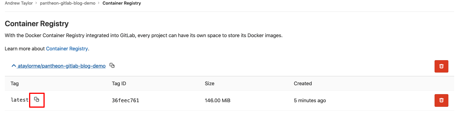 container registry