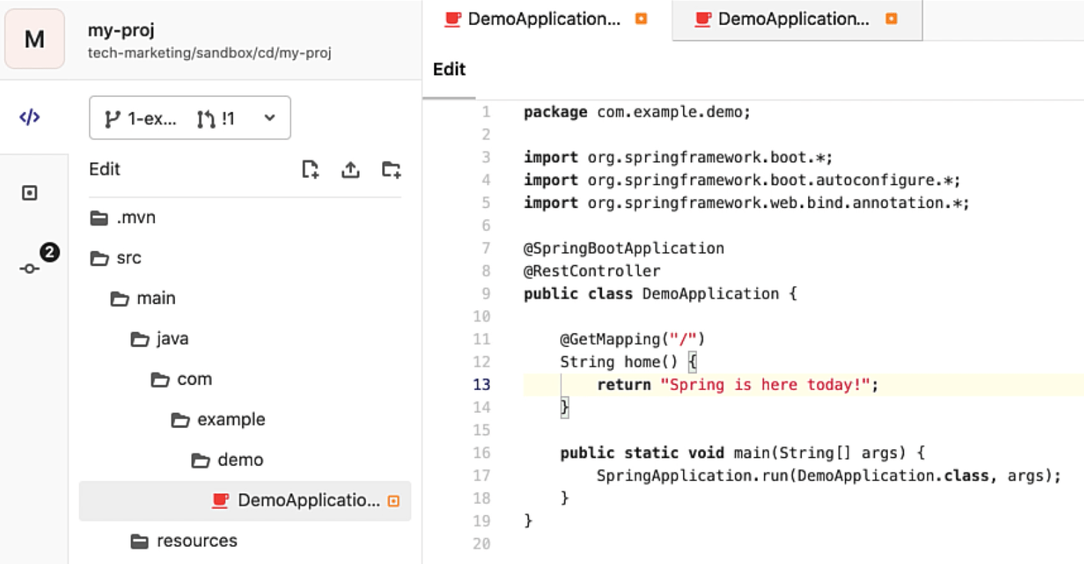 update DemoApp