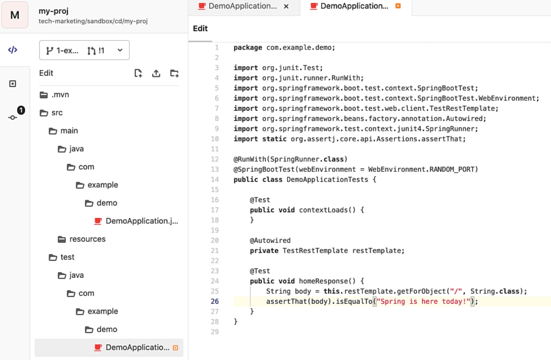 update DemoAppTests