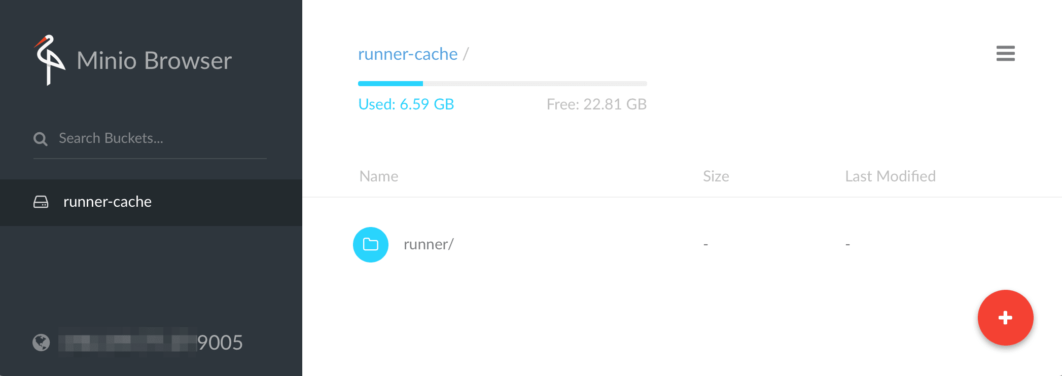 Minio browser