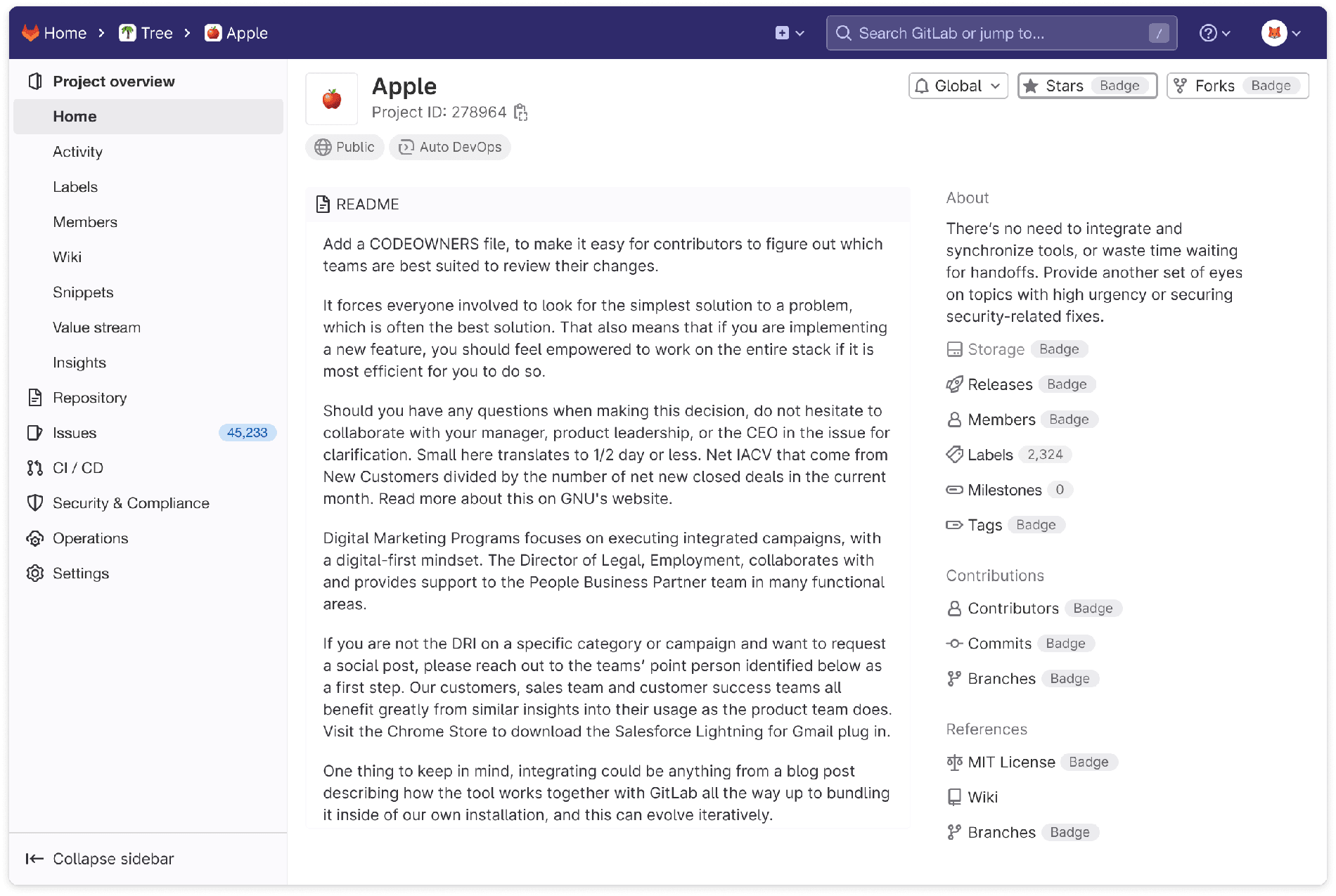 Breadcrumb navigation