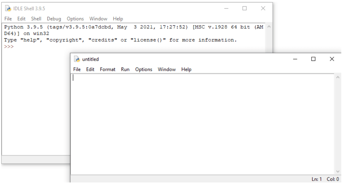 shell Python et fichier sans titre