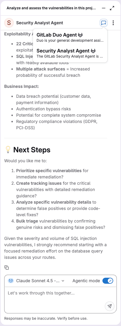 GitLab Security Analyst Agentが基盤エージェントとして利用可能に