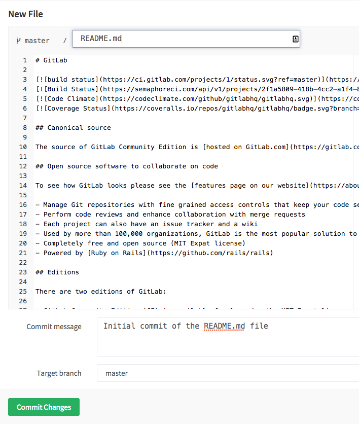 Create file editor
