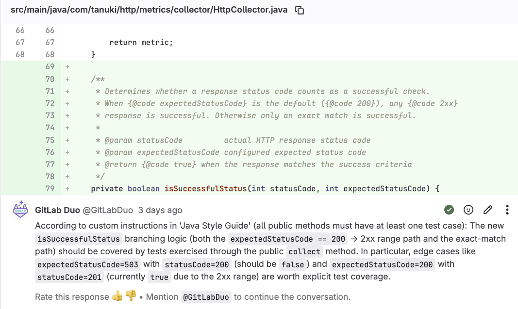 Code Review feedback