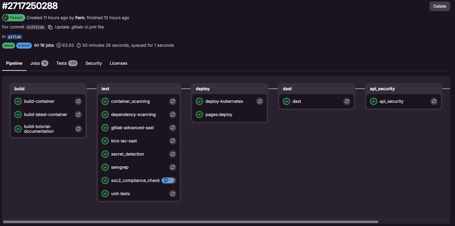 SAST, DAST, dependency, container, and secret scanning enforced to be run on the pipeline