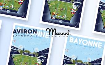 L'Aviron Bayonnais et Marcel Travel Posters lancent l'affiche officielle !