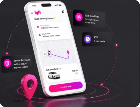 Lyft clone app live demo preview