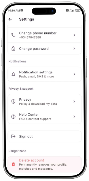 App screen 9