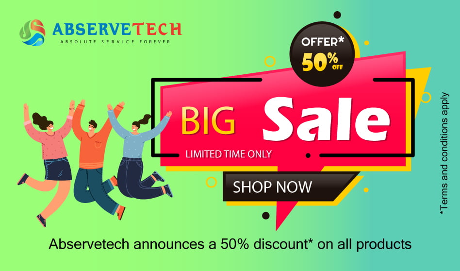 Abservetech announces a 50% discount on all products