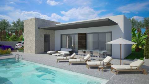 Kjempeflott villa med privat basseng – Nybygg og 3 soverom