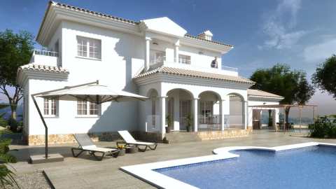 Nybygd villa med privat basseng – 4 soverom og 10 000 m² tomt