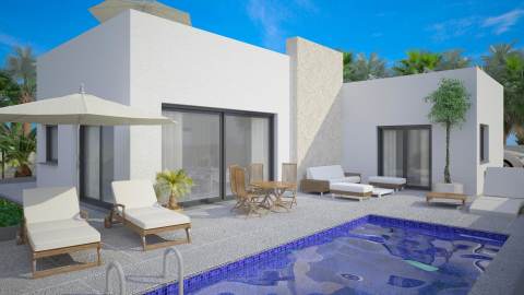 Ny villa med privat basseng og takterrasse