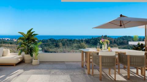 Ny leilighet med havutsikt – Privat terrasse 93 m² og fellesbasseng