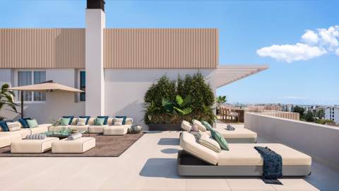 Ny leilighet med takterrasse – Fellesbasseng og garasje