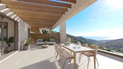 Ny leilighet med havutsikt – Terrasse 56 m² og privat jacuzzi