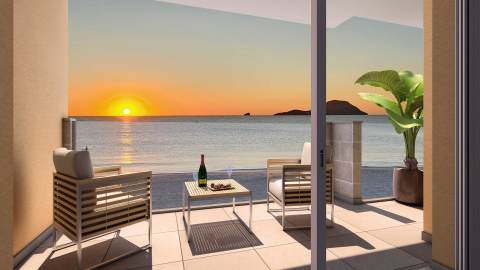Nybygd leilighet med havutsikt – Gangavstand til strand og takterrasse