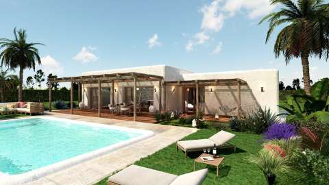 Nybygd villa med privat basseng – 3 soverom og 10 000 m² tomt