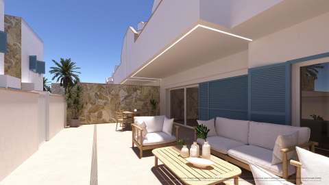 Nybygd rekkehus med takterrasse – Fellesbasseng