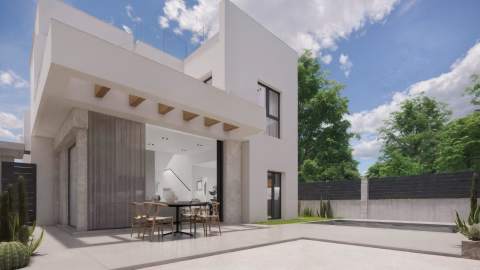 Ny villa med privat basseng og takterrasse