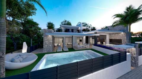 Eksklusiv villa med takterrasse og privat basseng – Nybygg med 3 soverom