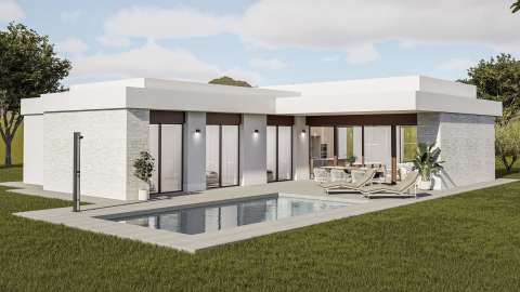 Kjempeflott villa med privat basseng – 3 soverom og 10 000 m² tomt