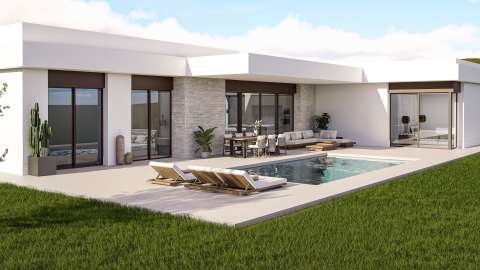 Nybygd villa med privat basseng – 3 soverom og 10 000 m² tomt