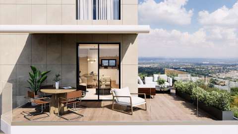Leilighet – Takterrasse, havutsikt, privat basseng, 3 soverom og 80 m²